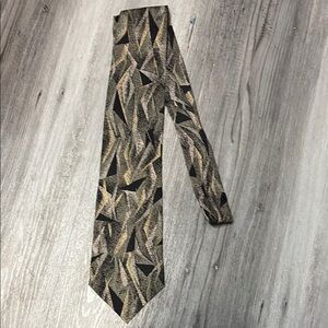 Black and Green Silk Tie with Elegant Pattern Polifroni Milano